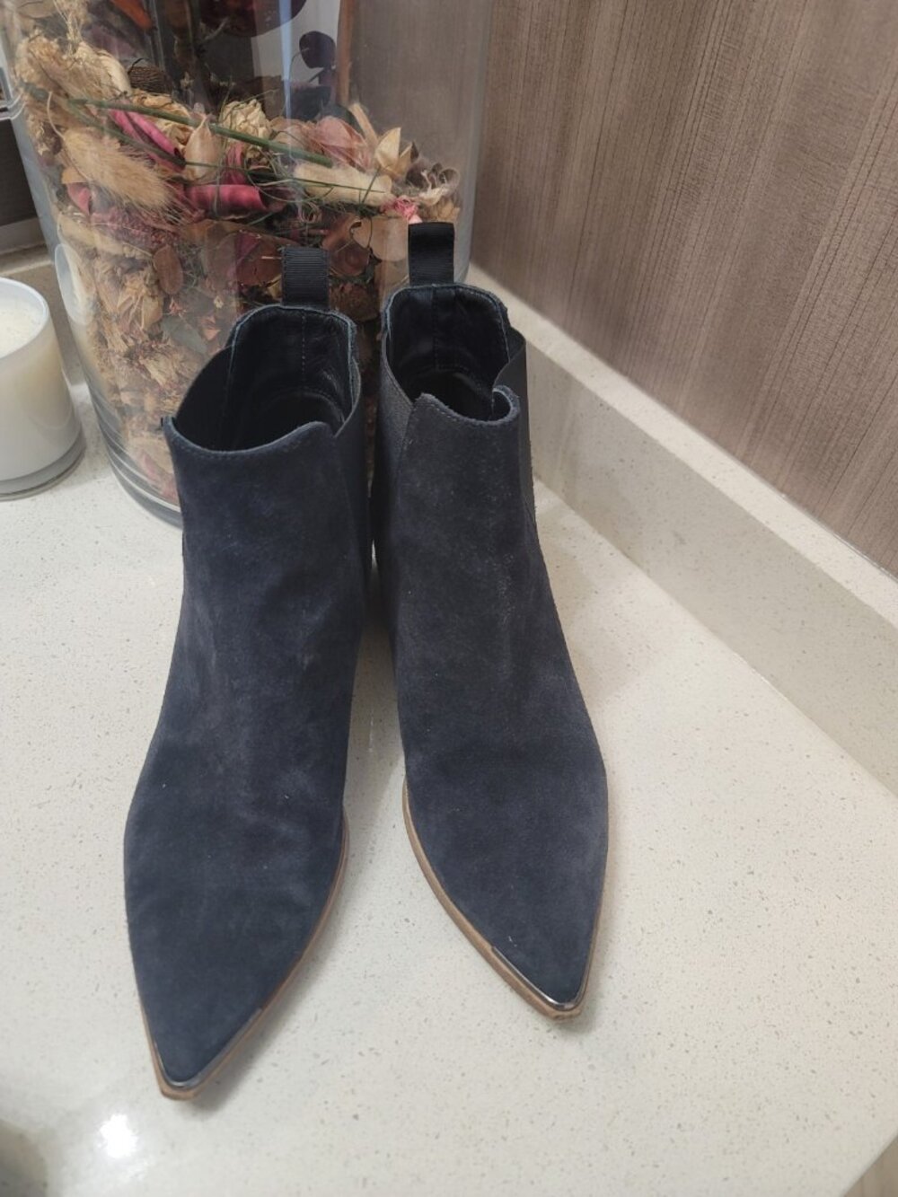 Acne Studios Jensen Ankle Boots Black Suede Size 36/5.5 Women's